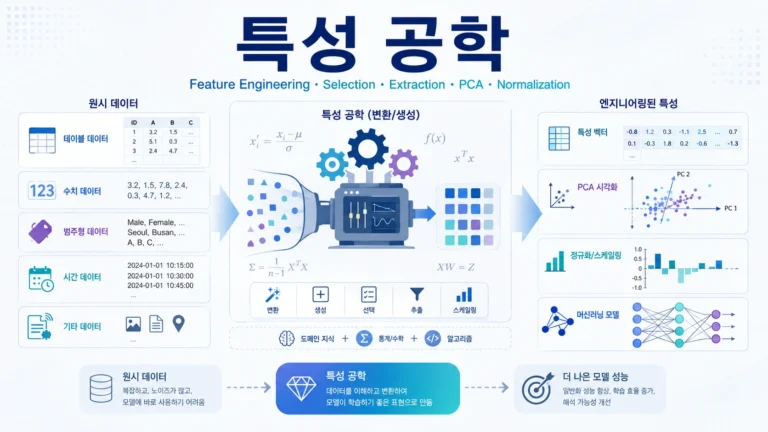 특성 공학 완전 정복: 특성 선택&middot;추출&middot;정규화&middot;PCA와 실전 피처 생성