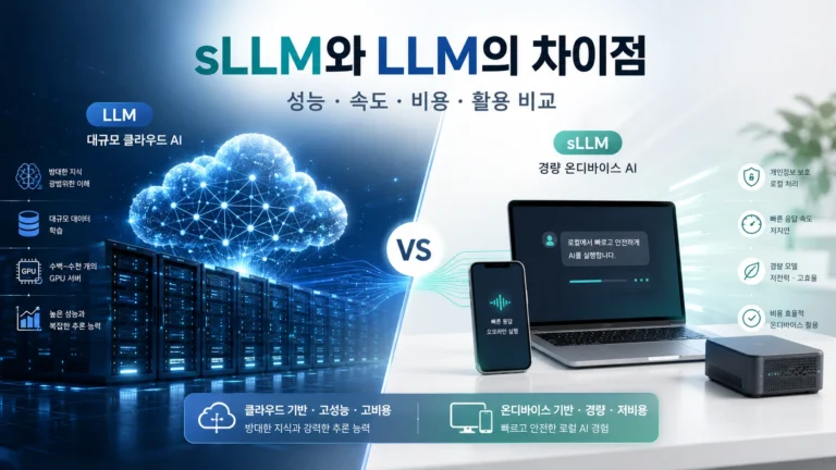 sLLM와 LLM의 차이점: 제작 방법, 대표 모델, 성능&middot;속도와 현장 활용